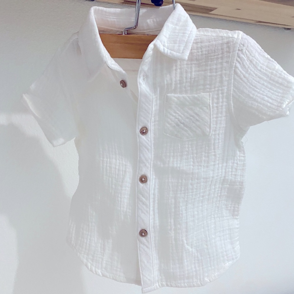 Beach shirt bamboo buttons